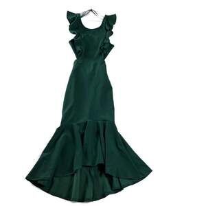 Petal‎ + Pup Yvonne Emerald Ruffle Cutout Hi Lo Mermaid Dress US 4